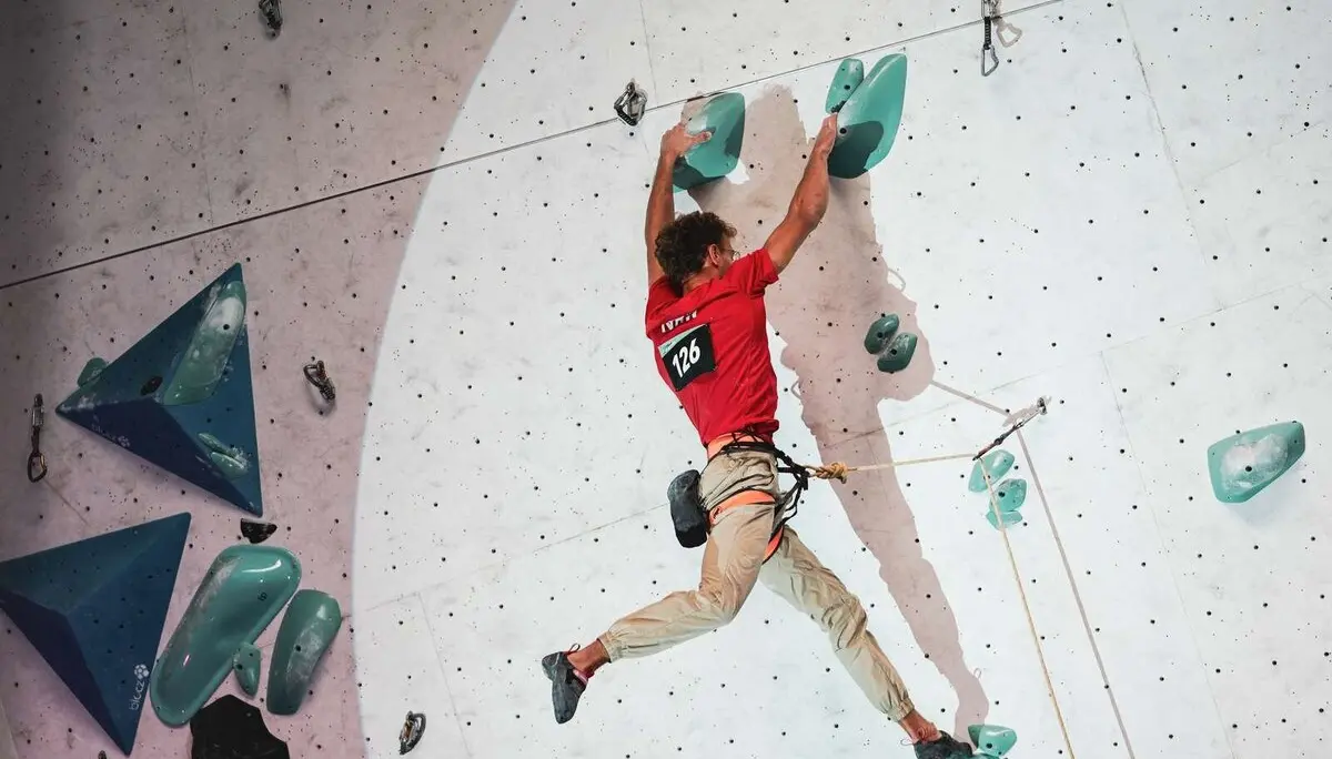 Der amtierende Deutsche Meister Yannick Flohé.  | ©  DAV/Thomas Schermer